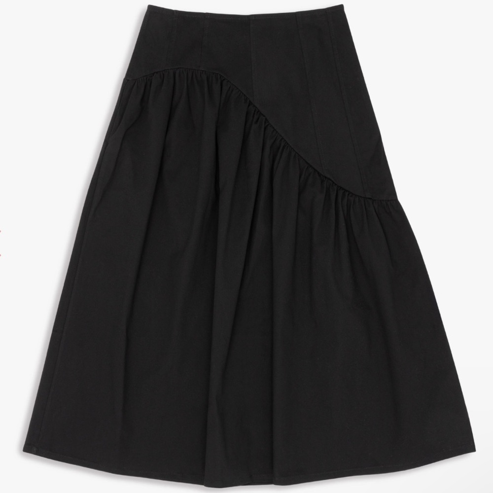 Lisa Says Gah Maeve Midi Skirt Caviar Twill XS